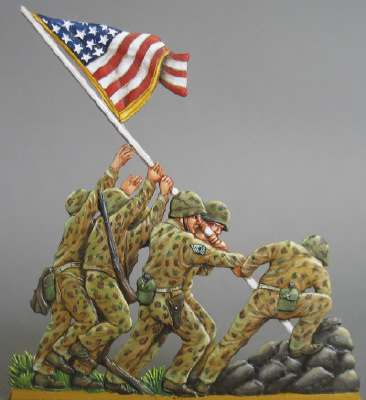 GEMC1 USMC Raising the Flag on Iwo Jima  54mm